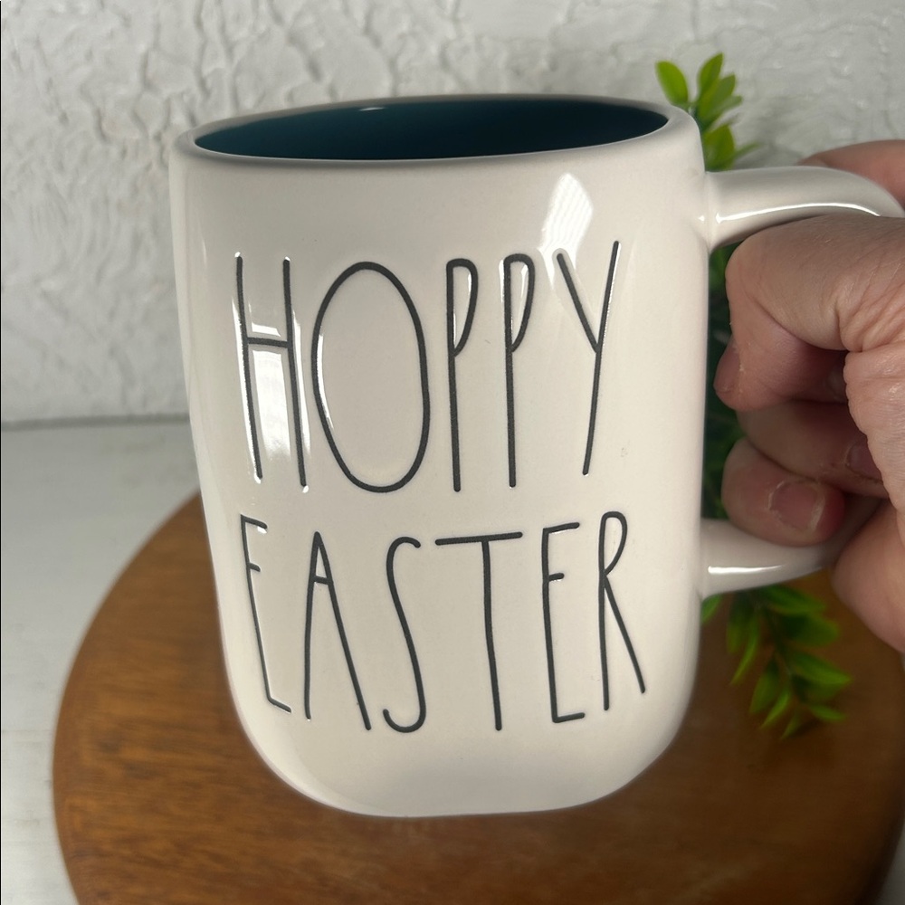 Rae Dunn Hoppy Easter Mug with Bunny White Blue 18 Oz Easter Drink Large Mug - Picture 10 of 12